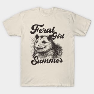 Feral Girl Summer Opossum T-Shirt